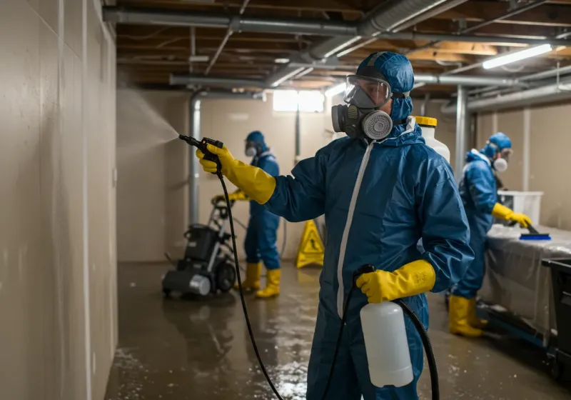 Basement Sanitization and Antimicrobial Treatment process in Le Center, MN